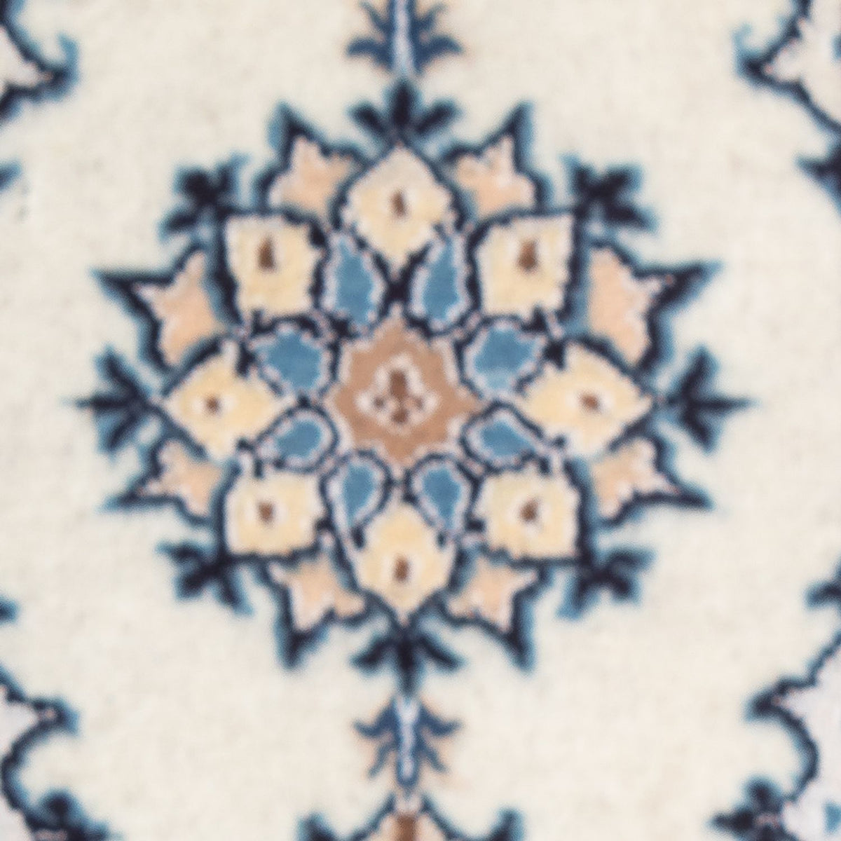 Tapis persan - Nain - 60 x 40 cm - crème