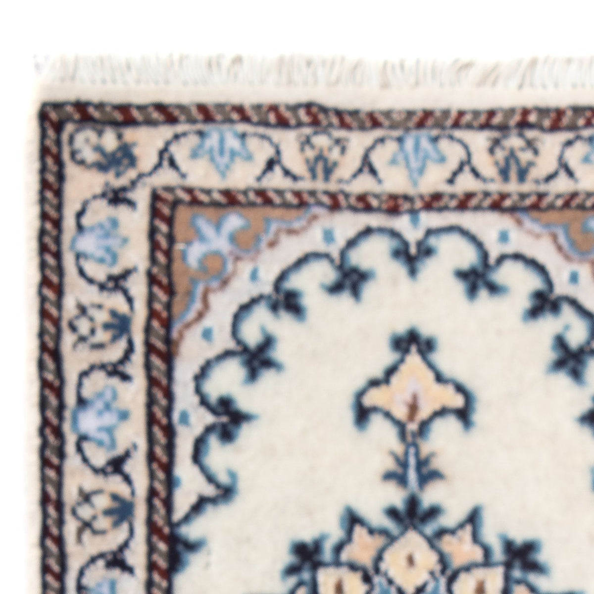 Tapis persan - Nain - 60 x 40 cm - crème