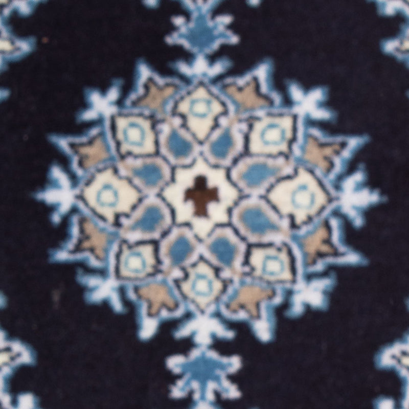 Tapis persan - Nain - 60 x 40 cm - bleu foncé