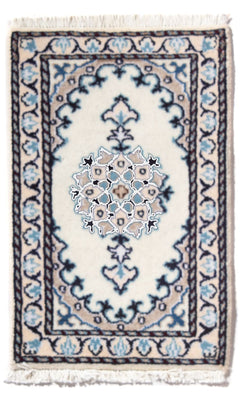Tapis persan - Nain - 60 x 40 cm - crème