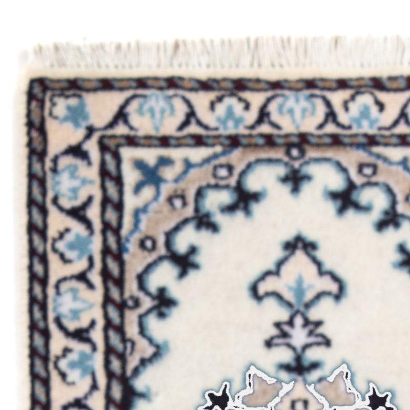 Tapis persan - Nain - 60 x 40 cm - crème