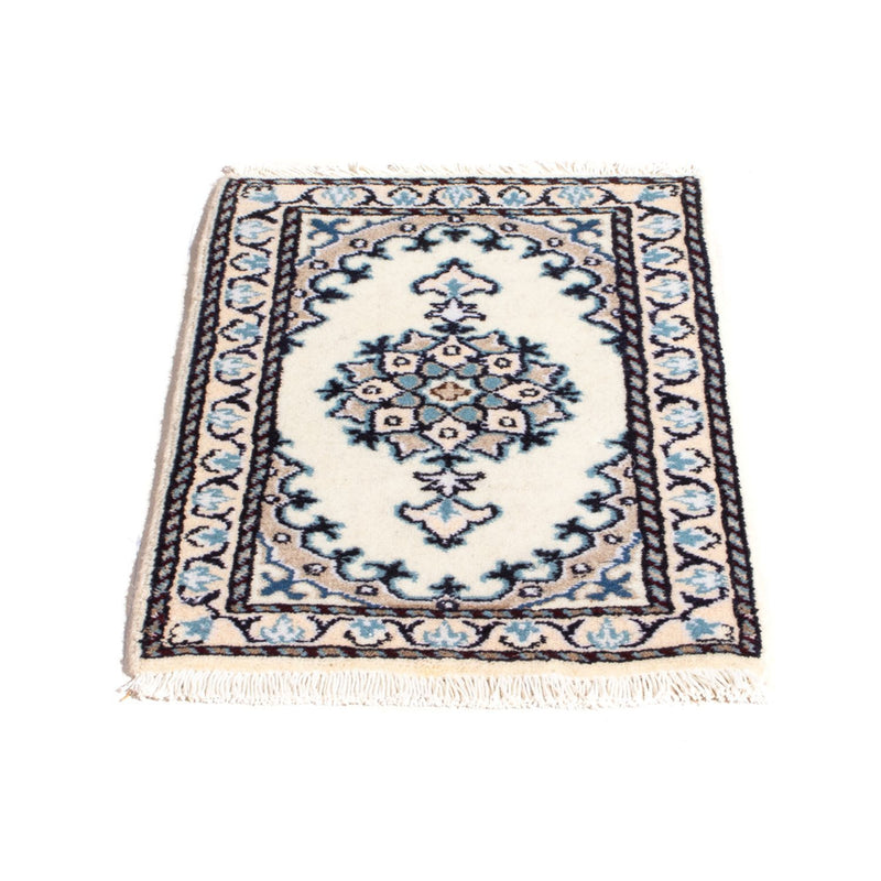 Tapis persan - Nain - 60 x 40 cm - crème