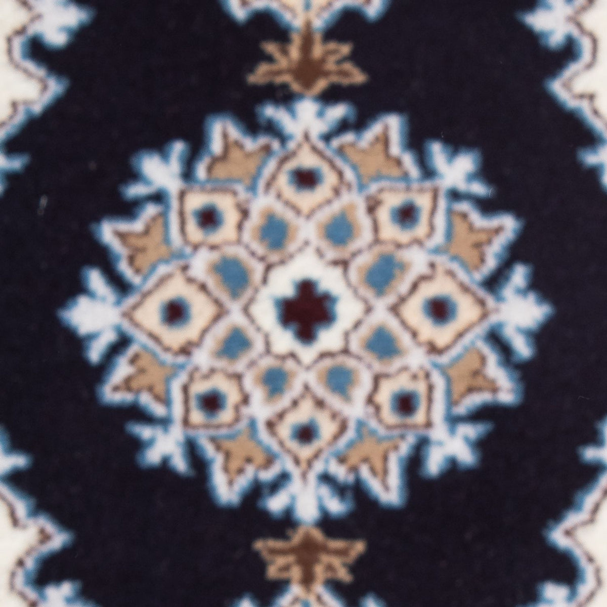 Tapis persan - Nain - 60 x 40 cm - bleu foncé