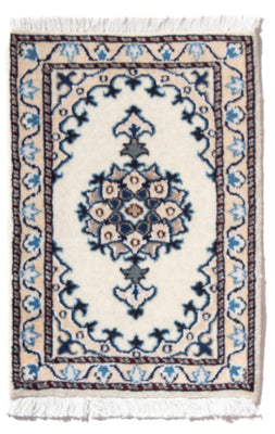 Tapis persan - Nain - 60 x 40 cm - crème