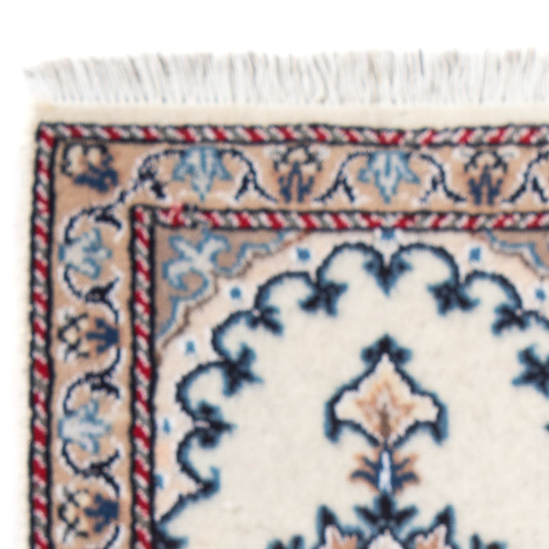 Tapis persan - Nain - 60 x 40 cm - crème
