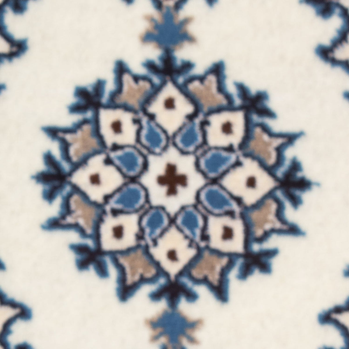 Tapis persan - Nain - 60 x 40 cm - crème