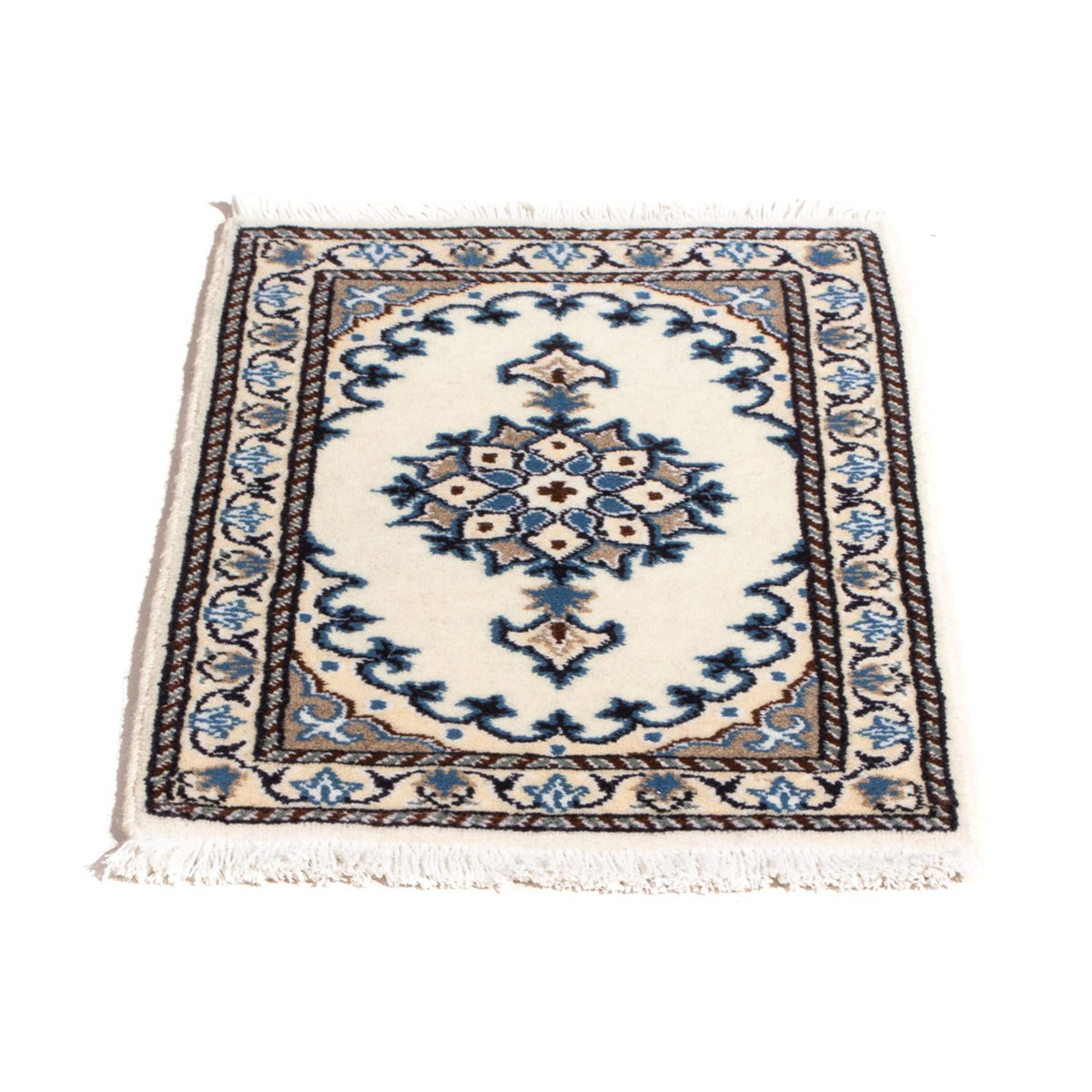 Tapis persan - Nain - 60 x 40 cm - crème