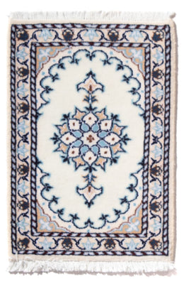 Tapis persan - Nain - 60 x 40 cm - bleu clair
