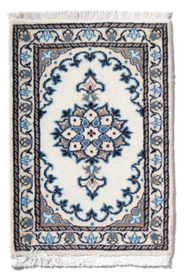Tapis persan - Nain - 60 x 40 cm - bleu clair