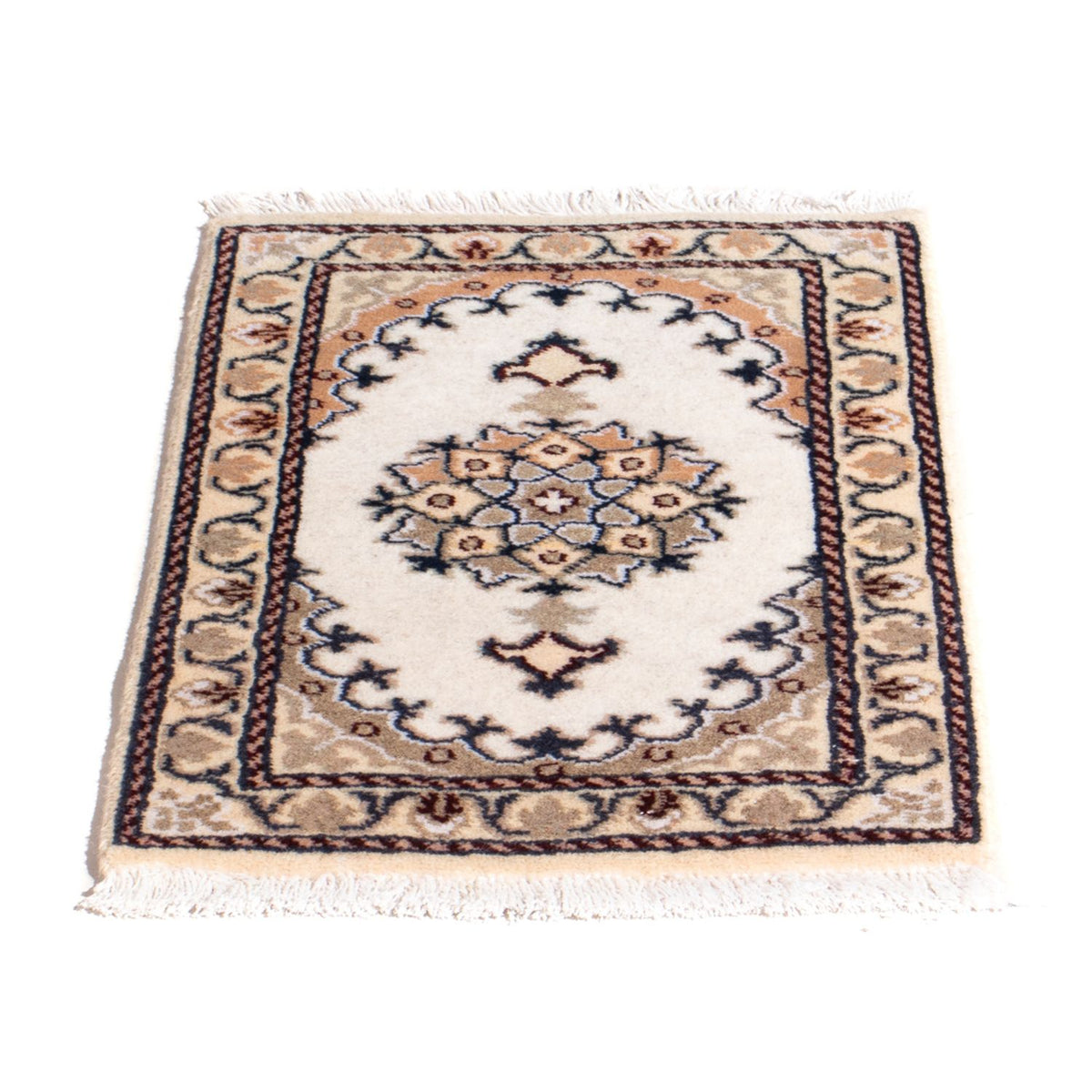Tapis persan - Nain - 60 x 40 cm - crème