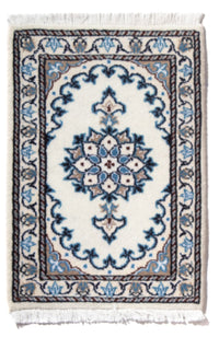 Tapis persan - Nain - 60 x 40 cm - bleu clair