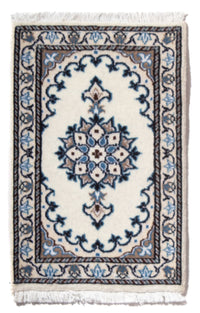 Tapis persan - Nain - 60 x 40 cm - bleu clair