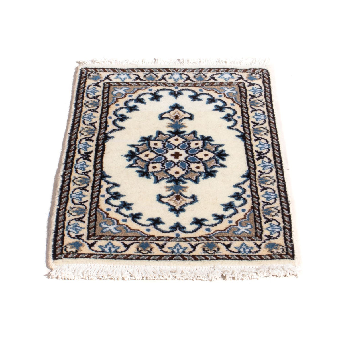 Tapis persan - Nain - 60 x 40 cm - crème