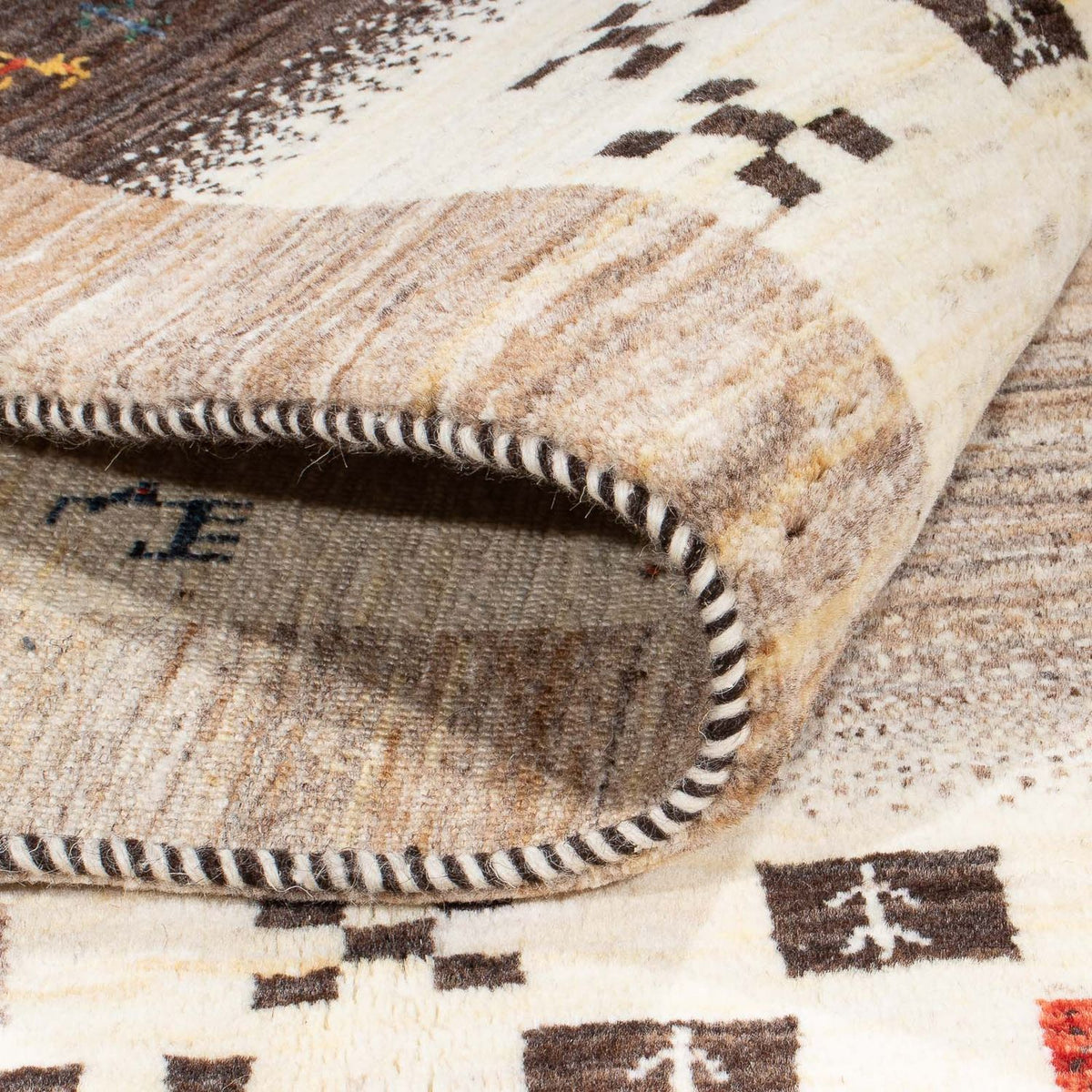 Tapis Gabbeh - Loribaft Persan - 186 x 117 cm - naturel