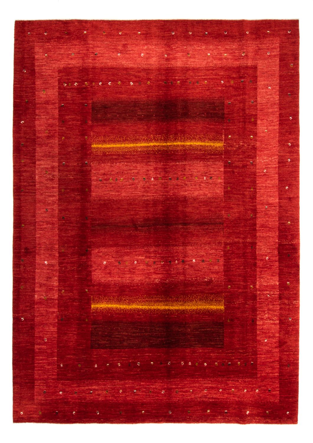 Tapis Gabbeh - Loribaft Persan - 347 x 257 cm - rouge