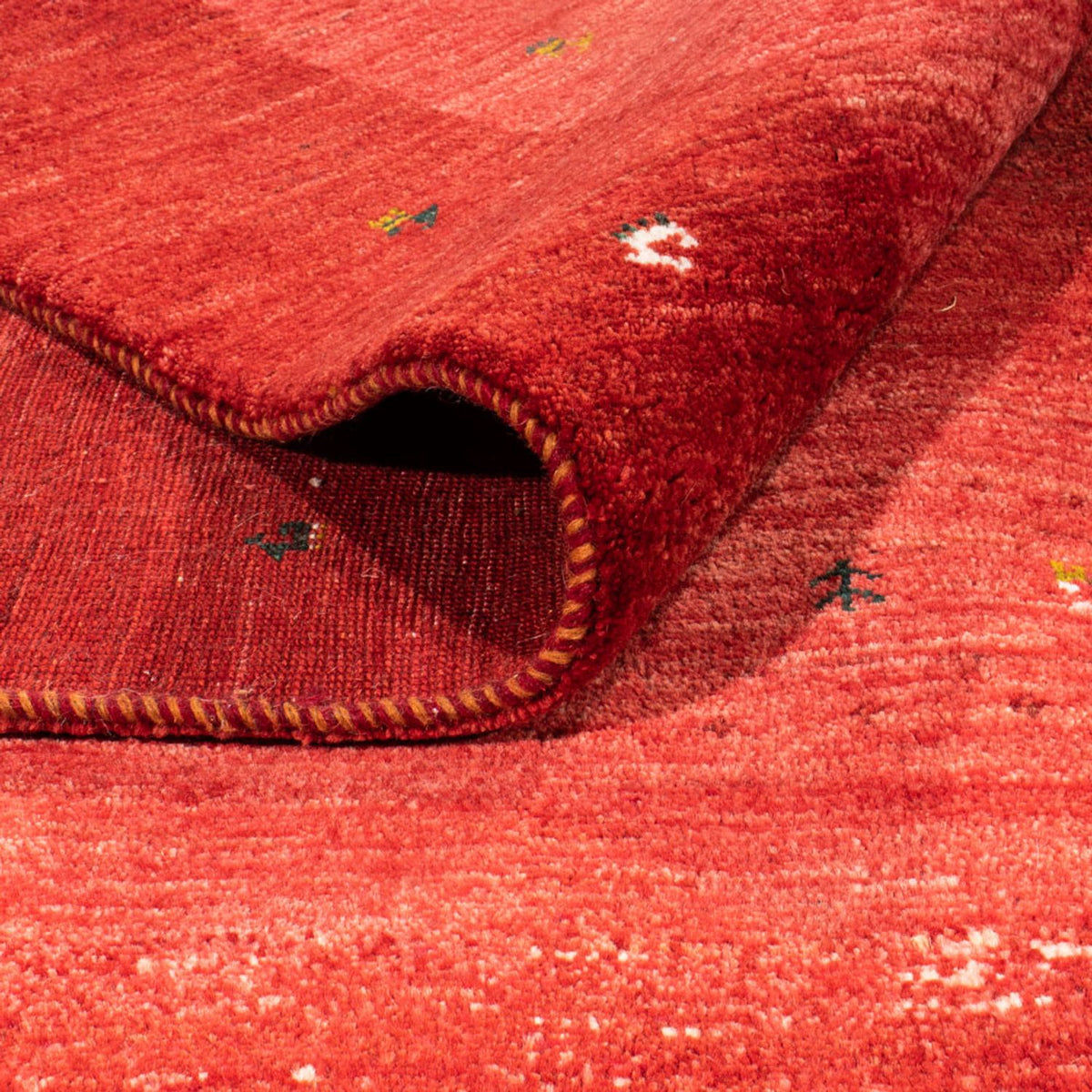 Tapis Gabbeh - Loribaft Persan - 347 x 257 cm - rouge