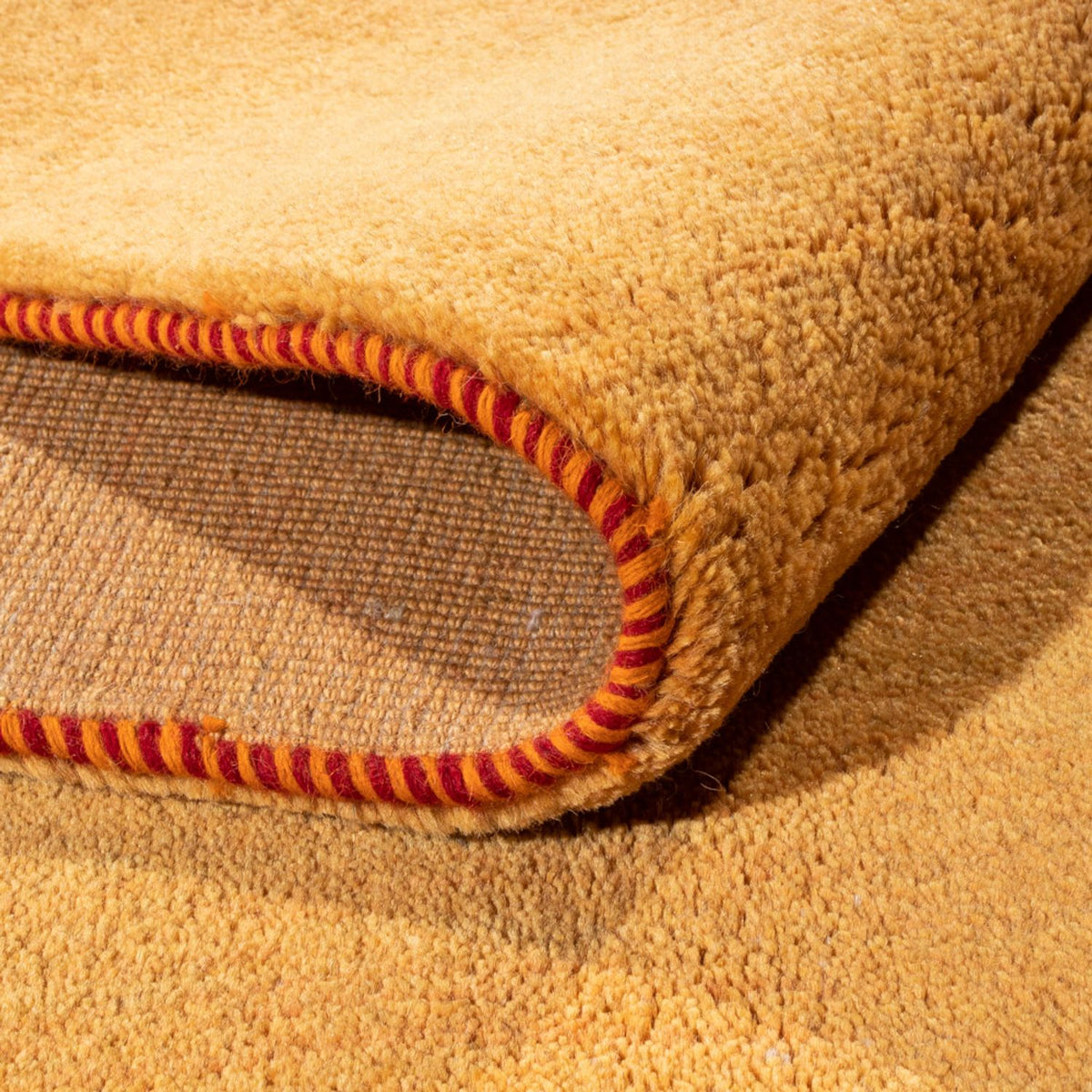 Tapis Gabbeh - Persan - 225 x 150 cm - or