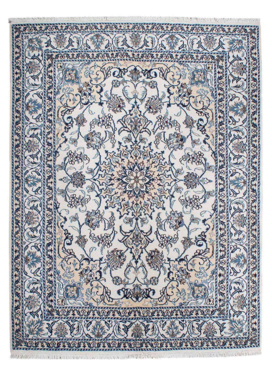 Tapis persan - Nain - 198 x 149 cm - beige