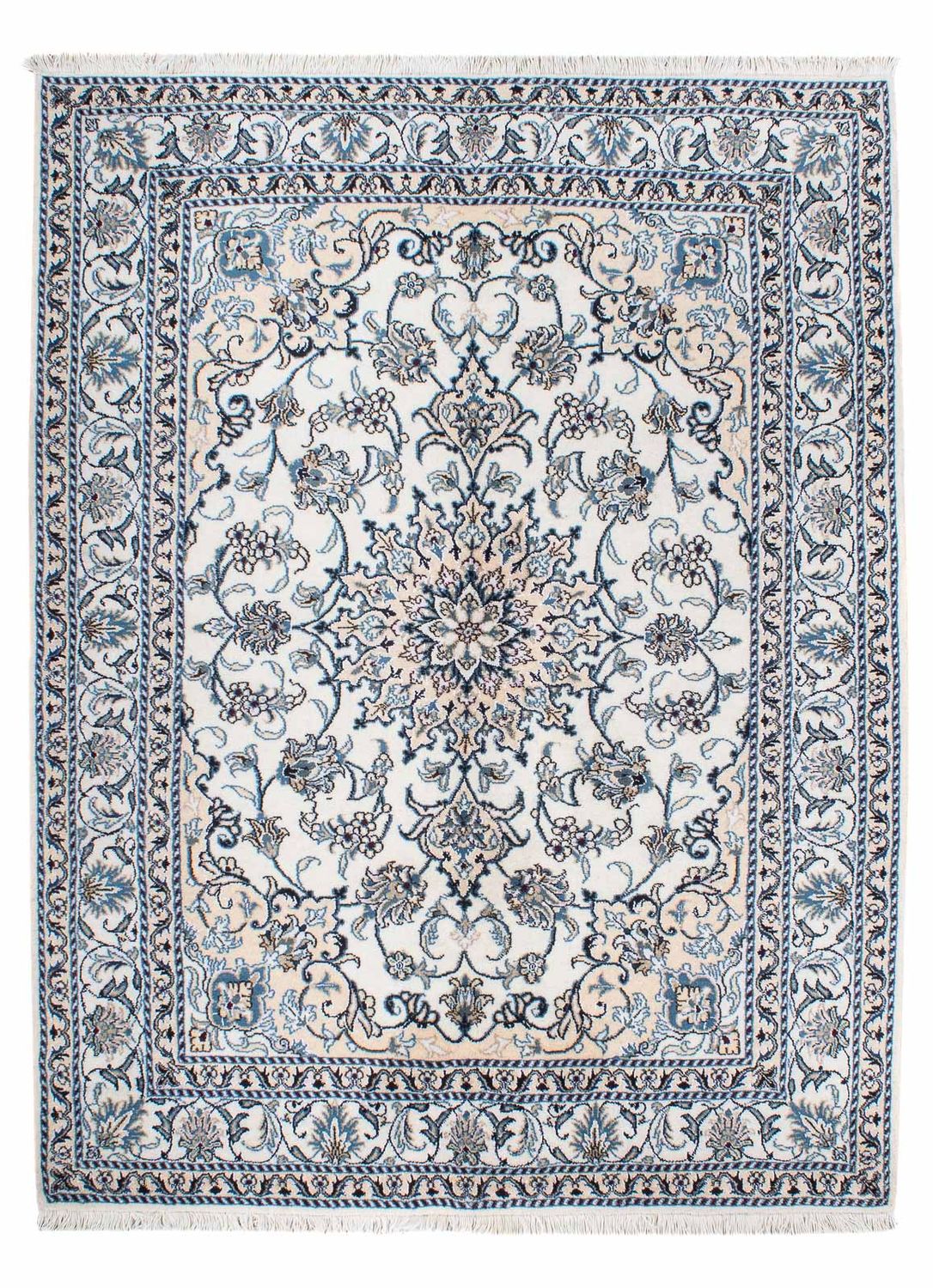 Tapis persan - Nain - 197 x 150 cm - beige