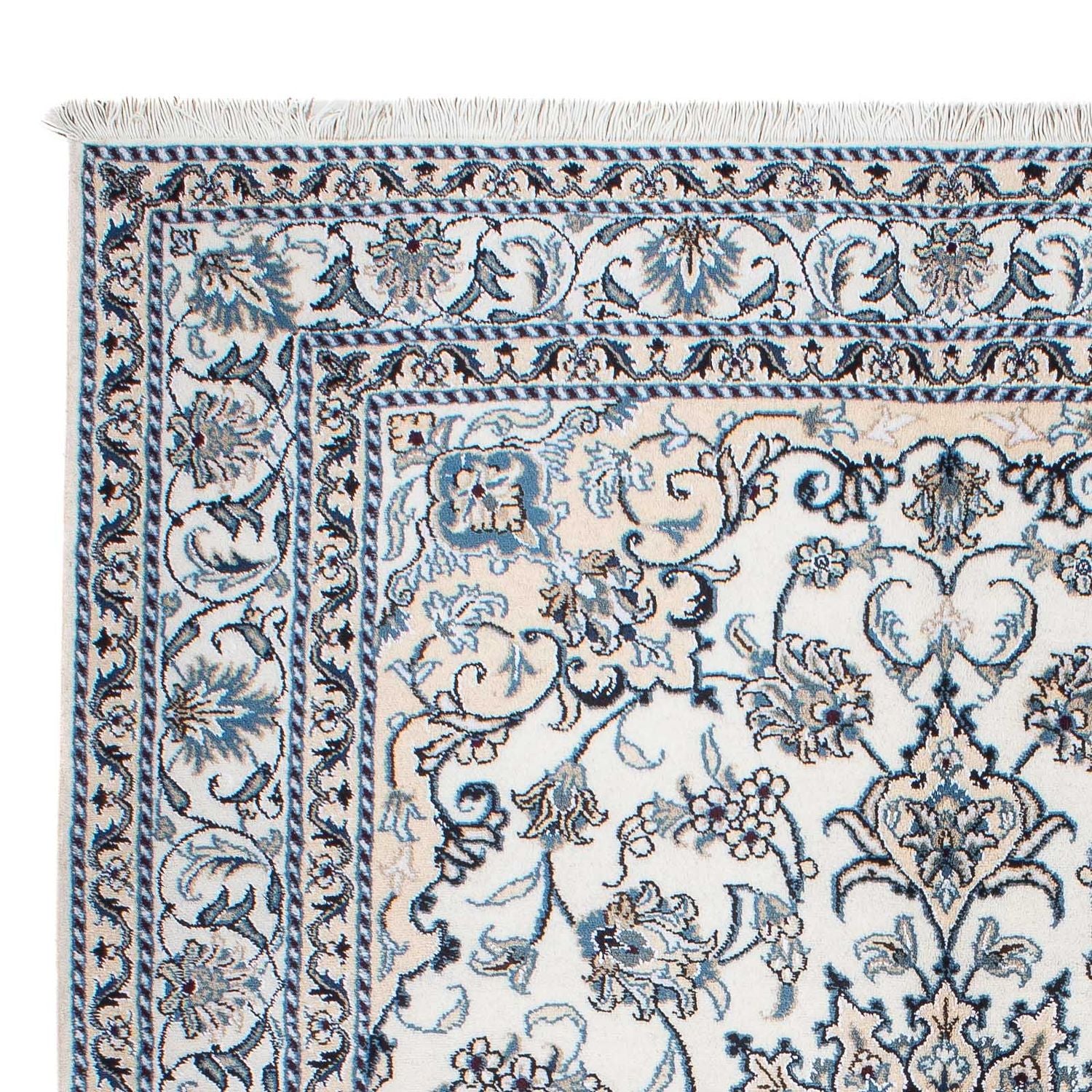 Tapis persan - Nain - 197 x 150 cm - beige