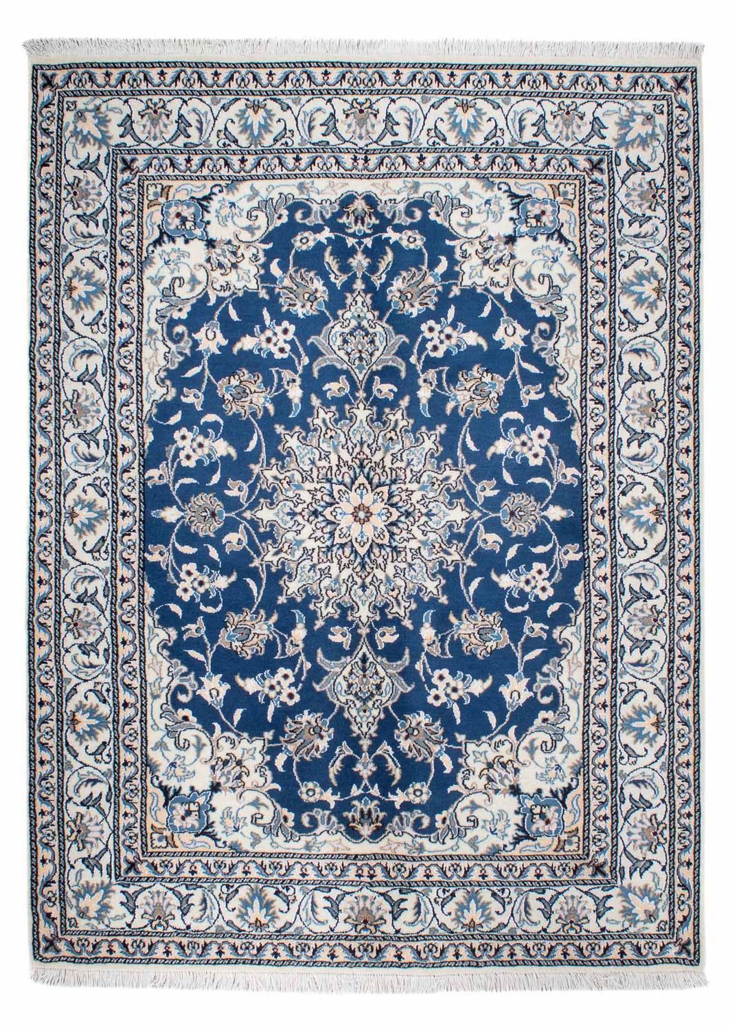 Tapis persan - Nain - 200 x 145 cm - bleu