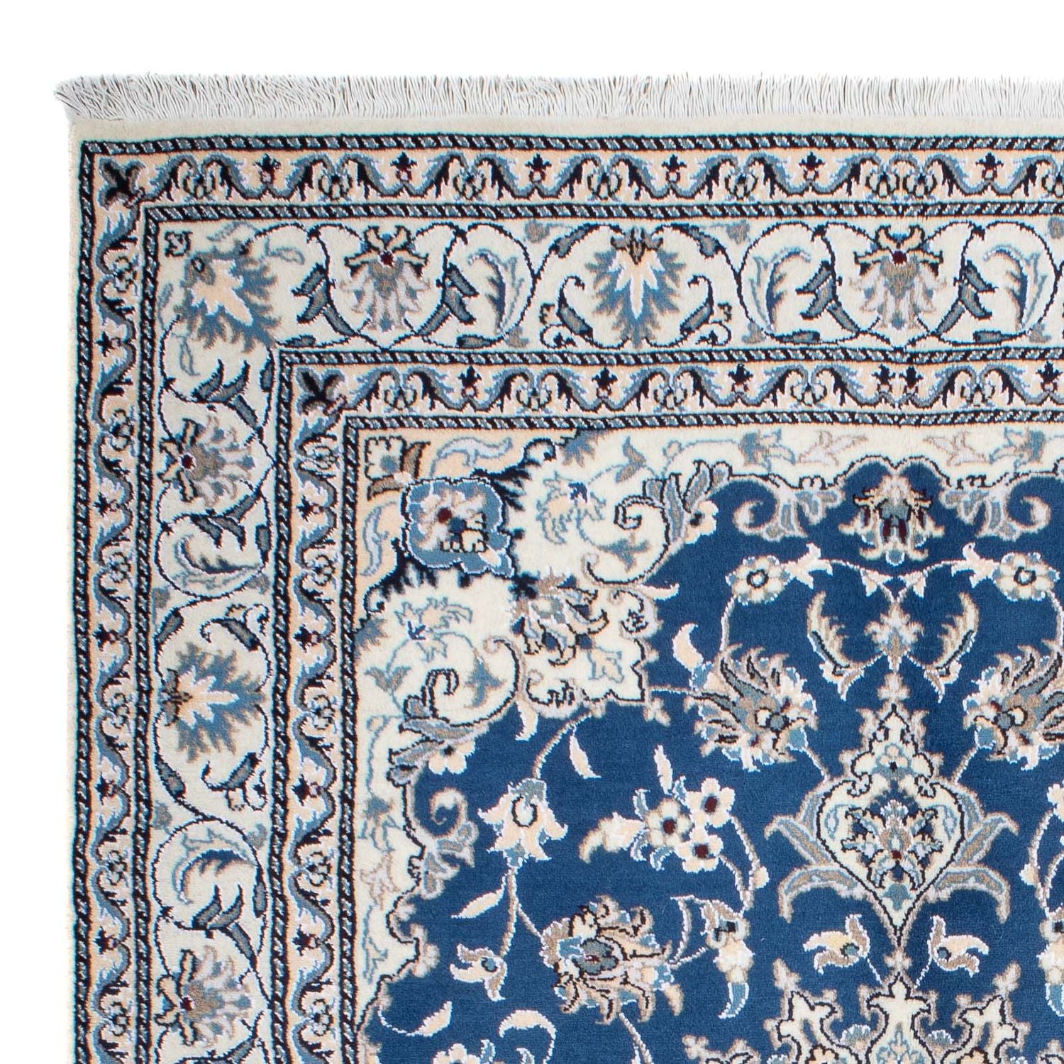 Tapis persan - Nain - 200 x 145 cm - bleu