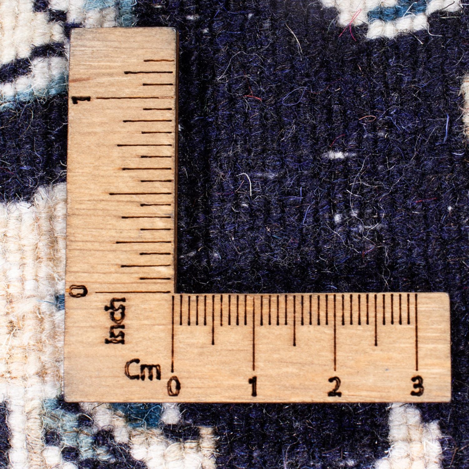 Tapis de couloir Tapis persan - Nain - 374 x 77 cm - bleu foncé