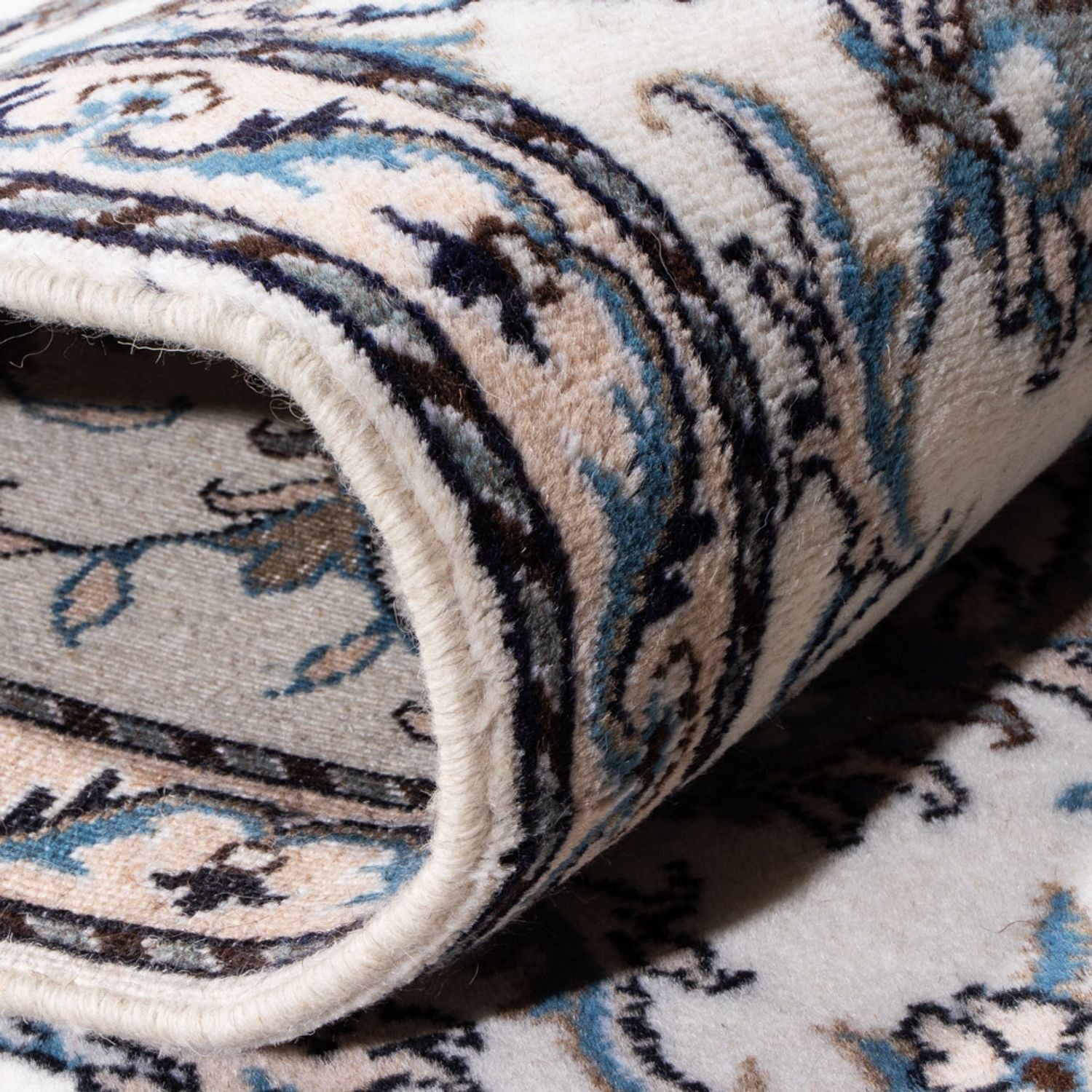 Tapis de couloir Tapis persan - Nain - 290 x 76 cm - crème