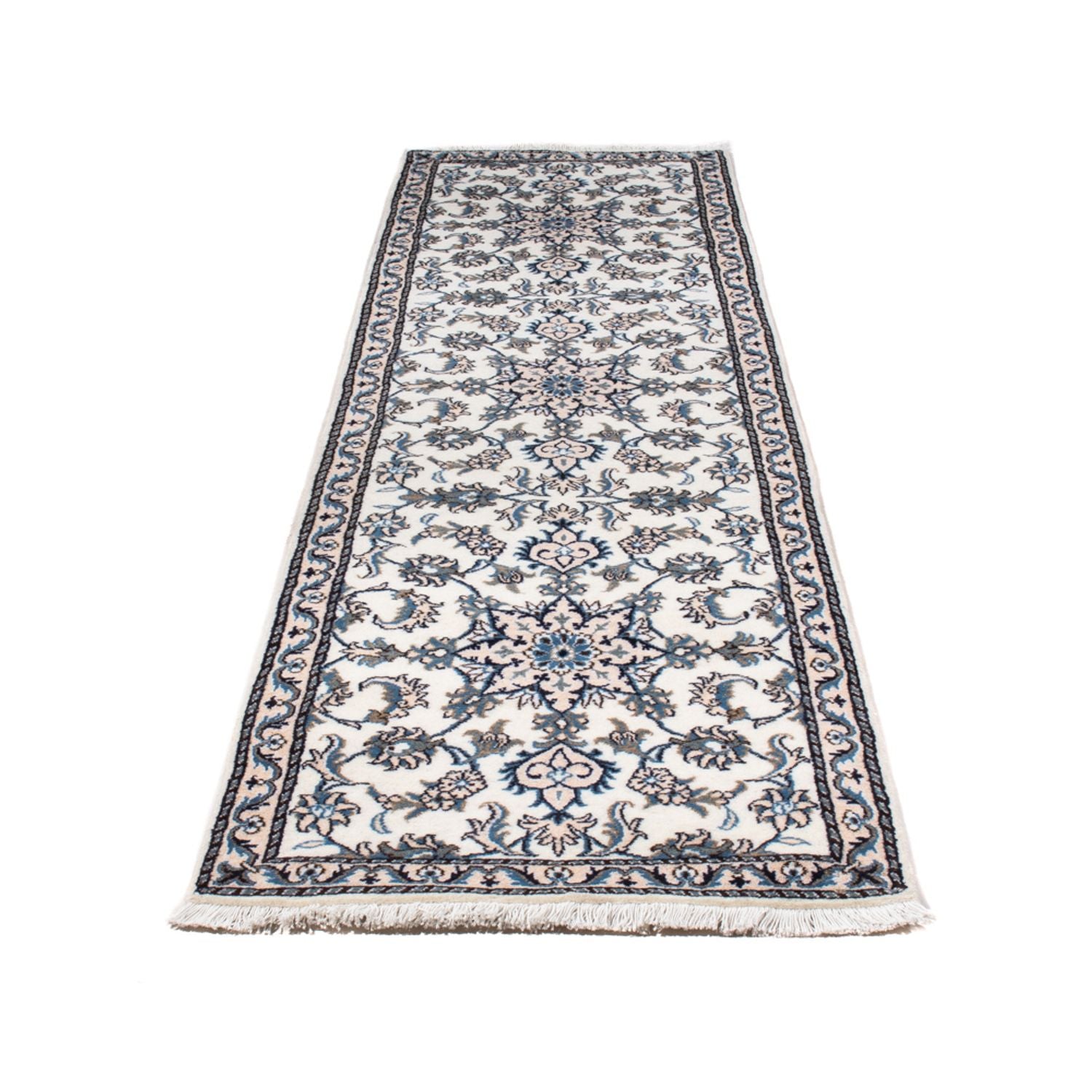 Tapis de couloir Tapis persan - Nain - 290 x 76 cm - crème