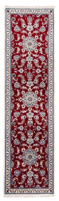 Tapis de couloir Tapis persan - Nain - 296 x 81 cm - rouge