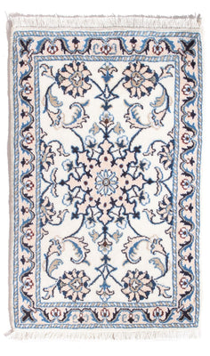Tapis persan - Nain - 90 x 60 cm - crème