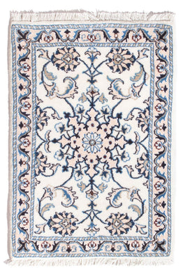 Tapis persan - Nain - 90 x 60 cm - crème