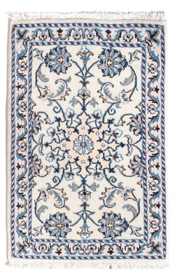 Tapis persan - Nain - 90 x 60 cm - crème