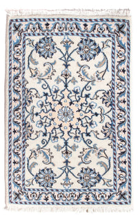 Tapis persan - Nain - 90 x 60 cm - crème