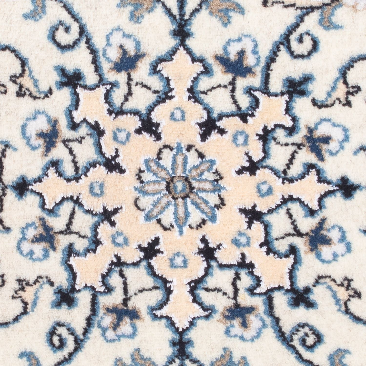 Tapis persan - Nain - 90 x 60 cm - crème