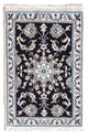 Tapis persan - Nain - 90 x 60 cm - bleu foncé
