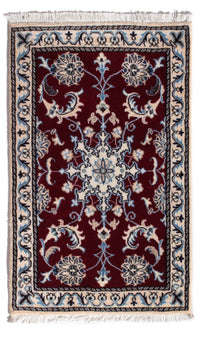 Tapis persan - Nain - 90 x 60 cm - rouge