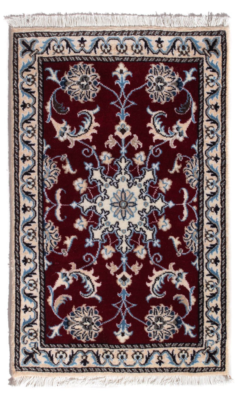 Tapis persan - Nain - 90 x 60 cm - rouge