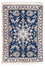 Tapis persan - Nain - 90 x 60 cm - bleu