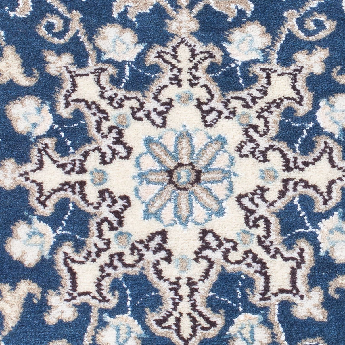 Tapis persan - Nain - 90 x 60 cm - bleu