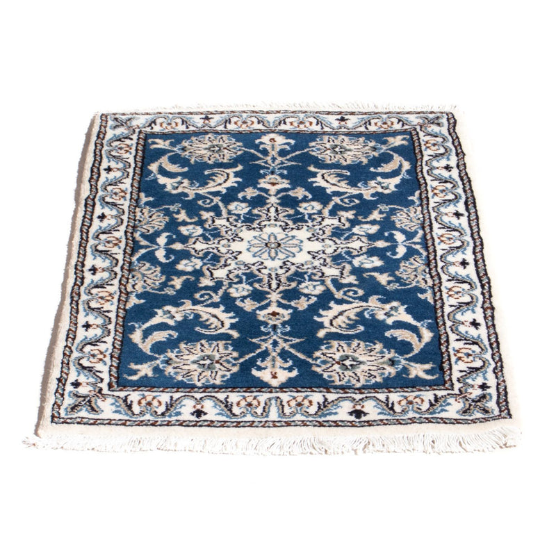 Tapis persan - Nain - 90 x 60 cm - bleu