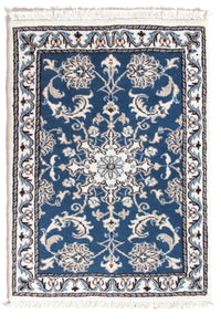 Tapis persan - Nain - 90 x 60 cm - bleu