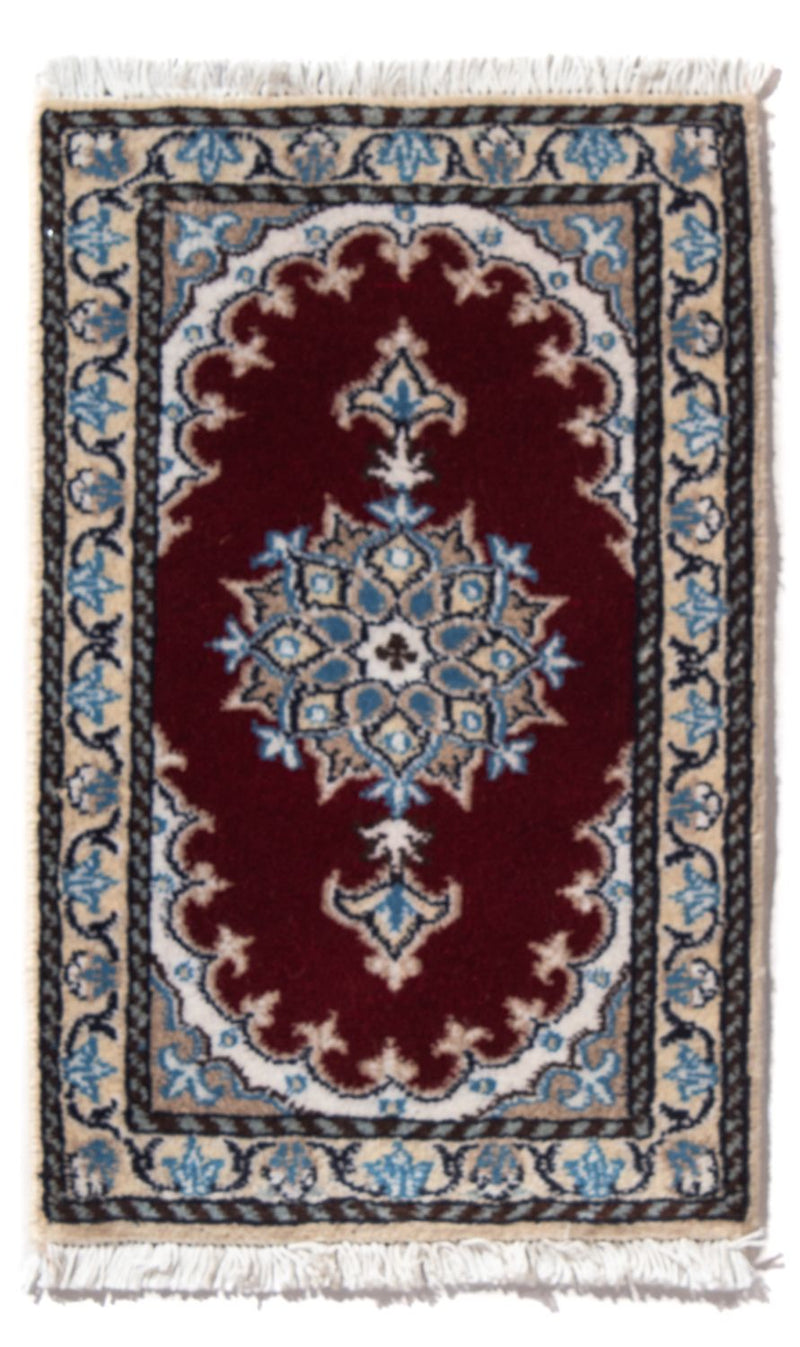 Tapis persan - Nain - 60 x 40 cm - rouge