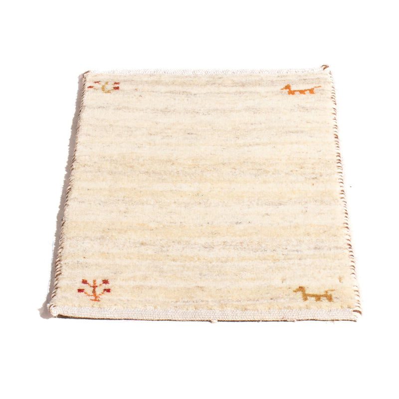 Tapis Gabbeh - Persan - 60 x 40 cm - crème