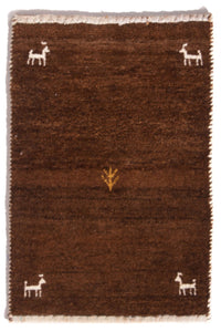 Tapis Gabbeh - Persan - 60 x 40 cm - camel foncé