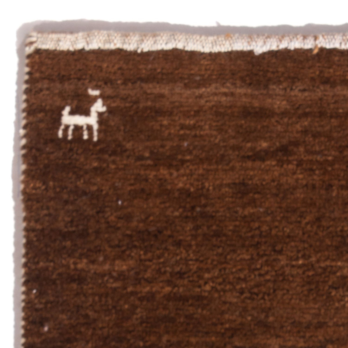 Tapis Gabbeh - Persan - 60 x 40 cm - camel foncé