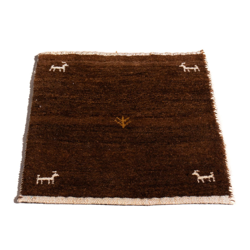 Tapis Gabbeh - Persan - 60 x 40 cm - camel foncé