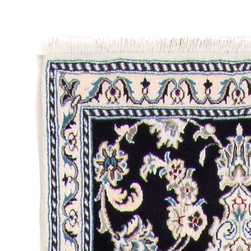 Tapis de couloir Tapis persan - Nain - 297 x 79 cm - bleu foncé