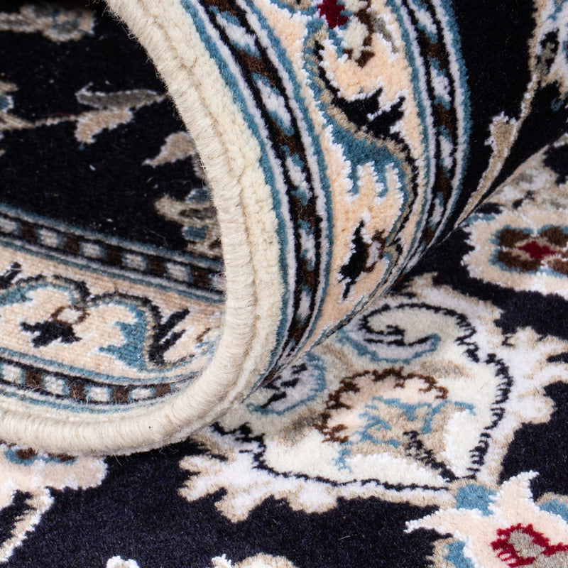 Tapis de couloir Tapis persan - Nain - 297 x 79 cm - bleu foncé