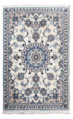 Tapis persan - Nain - 139 x 88 cm - crème